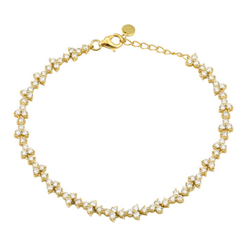 14k Yellow Gold Trio Diamond Bracelet