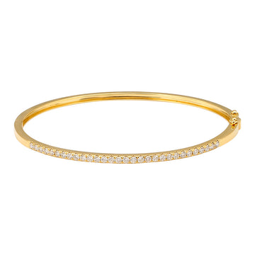 14k Yellow Gold Diamond Bangle .70ctw