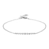 14k White Gold Shared Prong Diamond Bar Chain Bracelet .20ctw