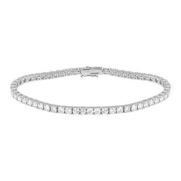 14k White Gold Classic 4 Prongs Diamond Tennis Bracelet 3.50ctw