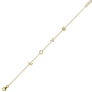 14k Yellow Gold LOVE Diamond Bracelet