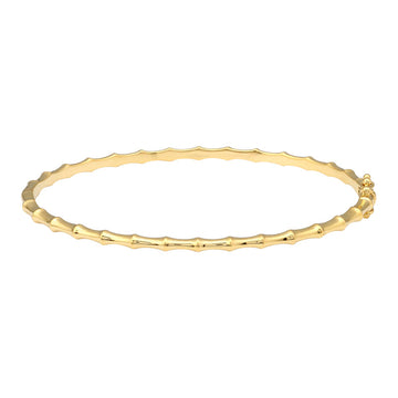 14k Yellow Gold Bamboo Bangle