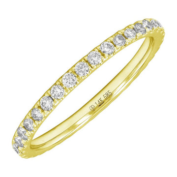 14k Yellow Gold Round Diamond Eternity Band .45ct