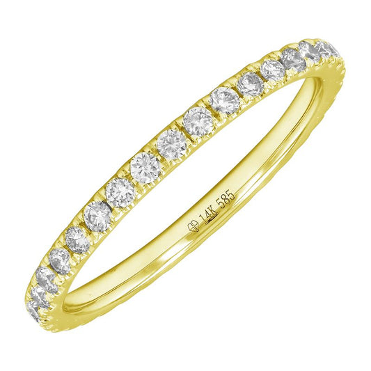 14k Yellow Gold Round Diamond Eternity Band .45ct