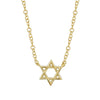 14k Yellow Solid Gold Mini Star of David Necklace