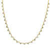 14k Yellow Gold Floating Diamonds Tennis Chain Necklace 2.15ctw