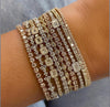 14k Yellow Gold Illusion Emerald Diamond Tennis Bracelet 1.35ctw