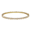 14k Yellow Gold Multi Shape Diamond Bezel Bangle 1.30ctw