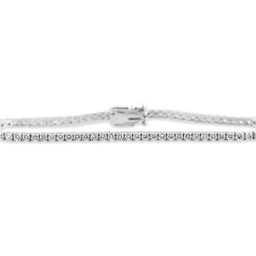 14k White Gold 2.60ctw Round Diamond Lab Grown Classic Tennis Bracelet
