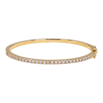 14k Yellow Gold Diamond Bangle 1.50ctw