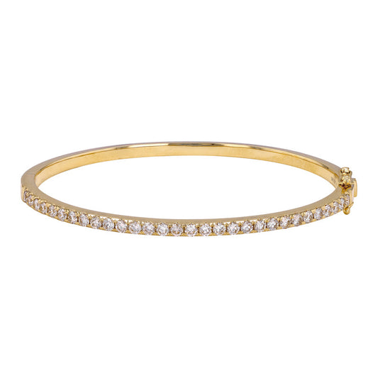 14k Yellow Gold Diamond Bangle 1.50ctw