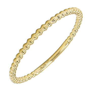 14k Yellow Gold Ball Detail Gold Ring