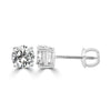 14k White Gold Lab Grown Round Diamond Stud Earrings .80ctw