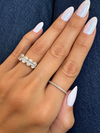 14k White Gold Dainty Diamond Eternity Band .20ctw