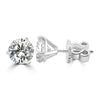 14k White Gold Lab Grown Round Diamond Stud Earrings 2.20ctw