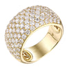14k Yellow Gold Wide Diamond Dome Ring 2.50ctw