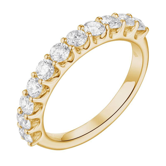 14k Yellow Gold Round Diamond Band .75ct