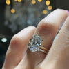 14k Yellow Gold 1.80ct Lab Grown Oval Diamond Invisible Halo Solitaire Engagement Ring