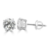14k White Gold Lab Grown Round Diamond Stud Earrings 1.80ctw