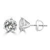 14k White Gold Lab Grown Round Diamond Stud Earrings 2.70ctw