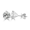 14k White Gold Lab Grown Round Diamond Stud Earrings 2.50ctw