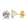 14k Yellow Gold Lab Grown Round Diamond Stud Earrings 3.40ctw