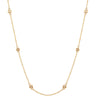 14k Yellow Gold Diamond By Yard Bezel Necklace .20ctw