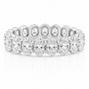 14k White Gold Lab Grown Oval Diamond Eternity Band 4.50ctw