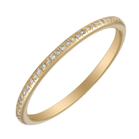 14k Yellow Gold Eternity Diamond Band .18ct