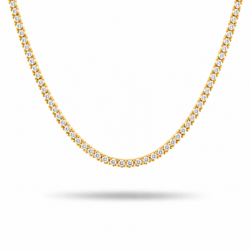 14k Yellow Gold Lab Grown Diamond Classic Tennis Necklace 5.50ctw