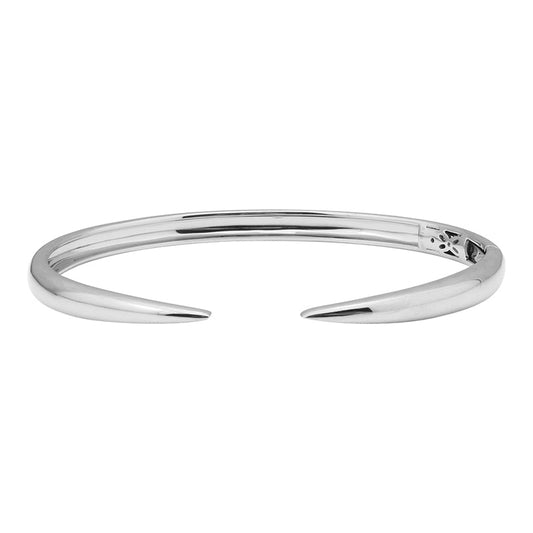 14k White Gold Claw Bangle