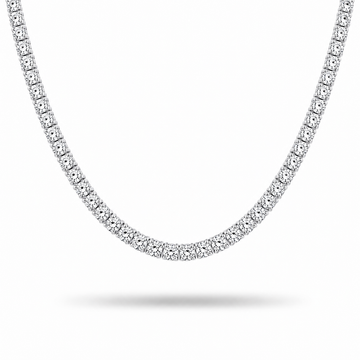 14k White Gold Lab Grown Diamond Classic Tennis Necklace 6.50ctw