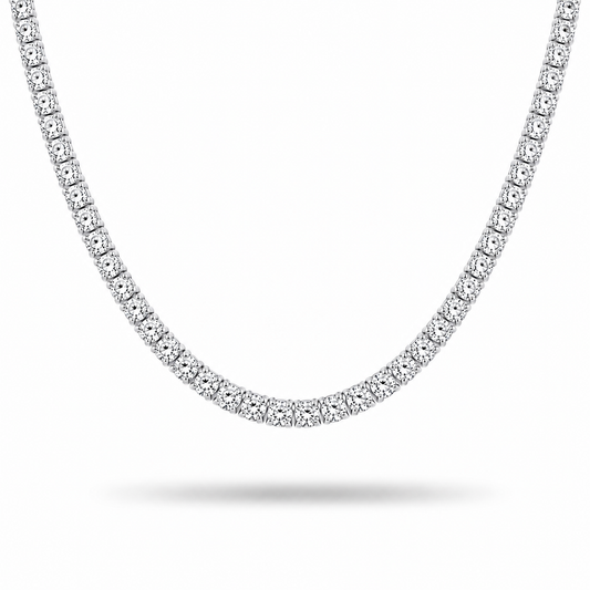 14k White Gold Lab Grown Diamond Classic Tennis Necklace 6.50ctw