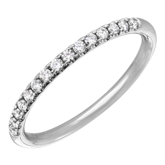 14k White Gold Diamond Band .20ct