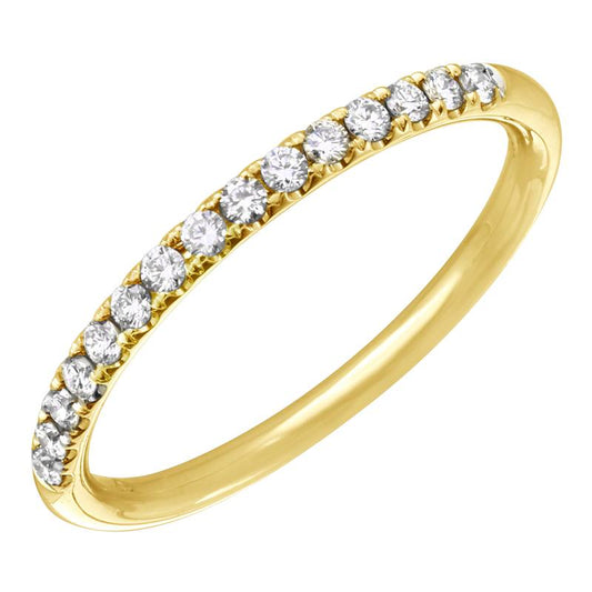 14k Yellow Gold Diamond Band .20ct