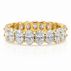 14k Yellow Gold Lab Grown Oval Diamond Eternity Band 7.00ctw
