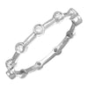 14k White Gold Diamond Bezel Band