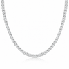 14k White Gold Lab Grown Diamond Classic Tennis Necklace 8.00ctw