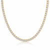 14k Yellow Gold Lab Grown Diamond Classic Tennis Necklace 8.00ctw