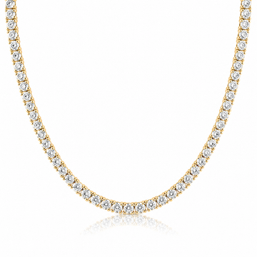 14k Yellow Gold Lab Grown Diamond Classic Tennis Necklace 8.00ctw