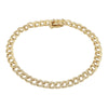 14k Yellow Gold Diamond Cuban Link Bracelet .45ctw