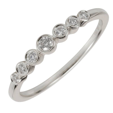 14k White Gold Graduated Bezel Diamond Ring