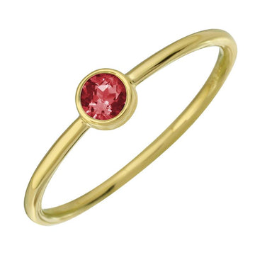 14k Yellow Gold Ruby Bezel Ring