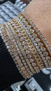 14k Yellow Gold Diamond Cuban Link Bracelet .45ctw
