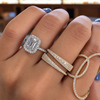 14k Yellow Gold Pave Diamond Triangle Wrap Ring .40ctw