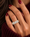 14k Yellow Gold Lab Grown Oval Diamond Eternity Band 8.00ctw