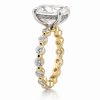 14k Yellow Gold 3.70ct Lab Grown Oval Diamond Band Engagement Ring