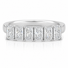 14k White Gold Lab Grown Radiant Diamond Band 3.50ctw