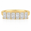 14k Yellow Gold Lab Grown Radiant Diamond Band 3.50ctw