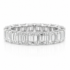 14k White Gold Lab Grown Emerald Diamond Eternity Band 7.00ctw
